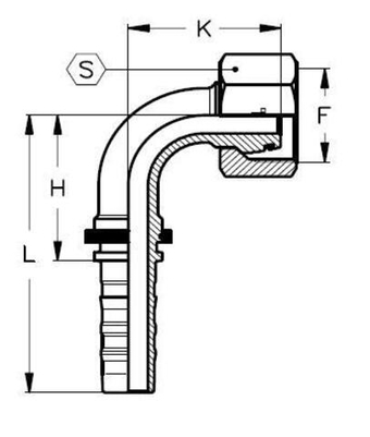 Фитинг DN 20 DKO-S (Г) 36x2 25 (90) CS