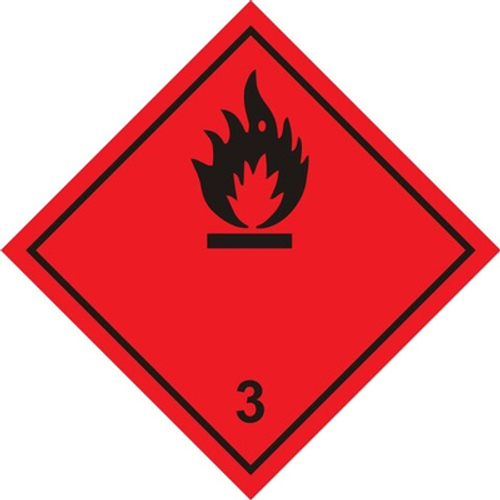 Знак-наклейка "Легковоспламеняющиеся жидкости" (черная)