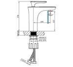 Смеситель для раковины AltroBagno Aperto 0120 NeOp