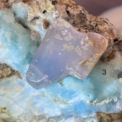 49456  Агат голубой Сапфирин Бусина срез 26-34мм