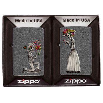 Набор зажигалок Zippo Iron Stone™ Влюбленные зомби (28987)