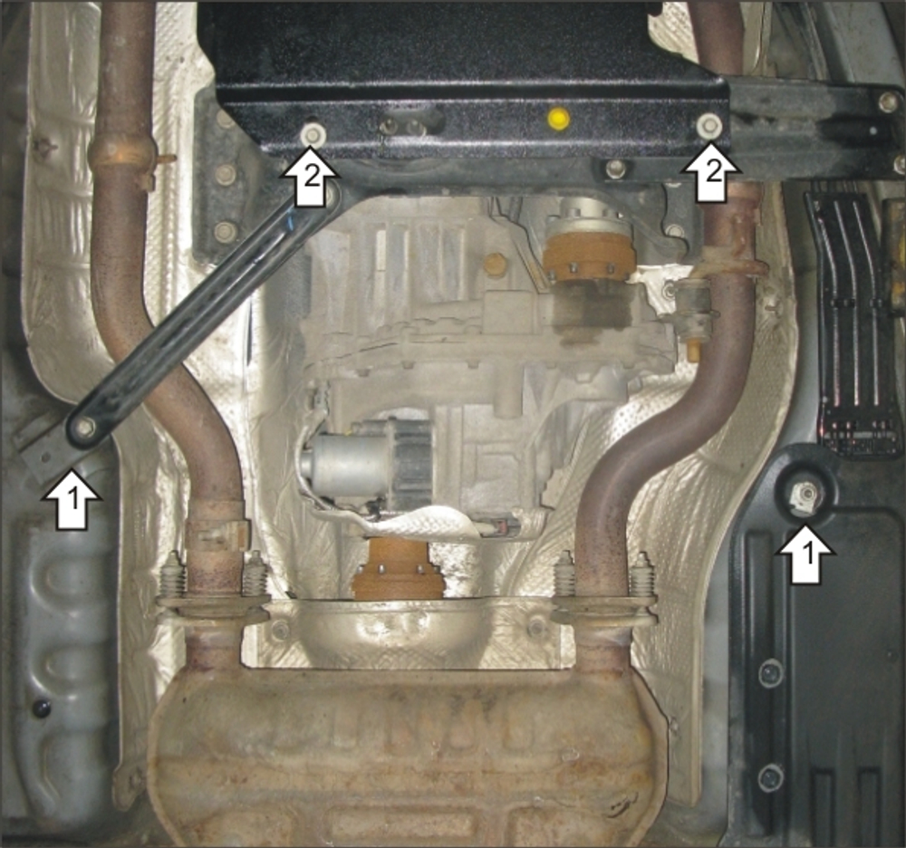Защита Разд. коробки. 3 мм, Сталь. для Jeep Grand Cherokee IV 2010-2013 MOTODOR.15206