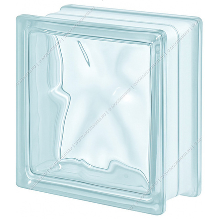 Стеклоблок Vetroarredo Neutro Q19 O Волна 19x19x8 - Бесцветный