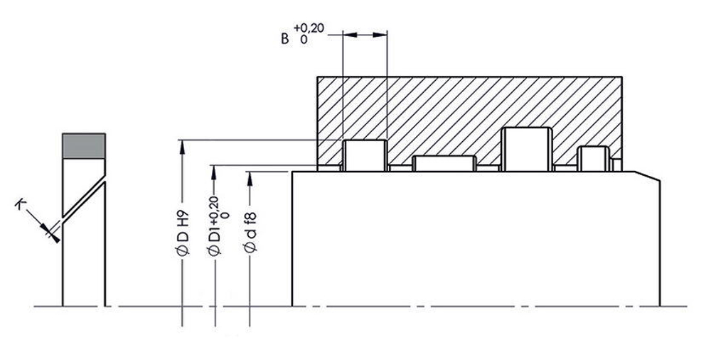 A313-270 Противозагрязняющее штоковое уплотнение 270-278-8,2