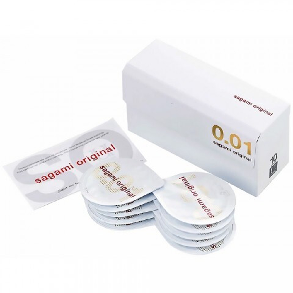 Презервативы полиуретановые Sagami Original 001, 10 шт.