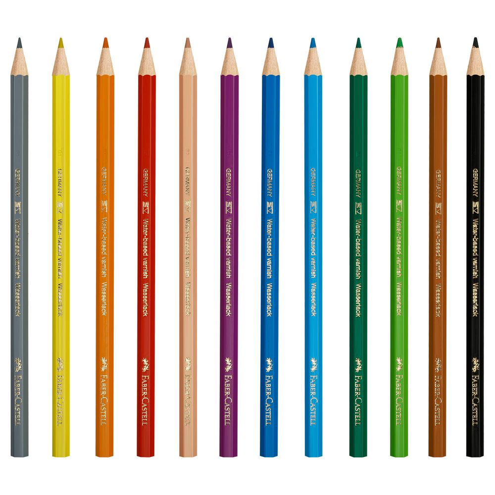 Карандаши цветные 12цв. Faber-Castell ECO ЗАМОК, с точилкой