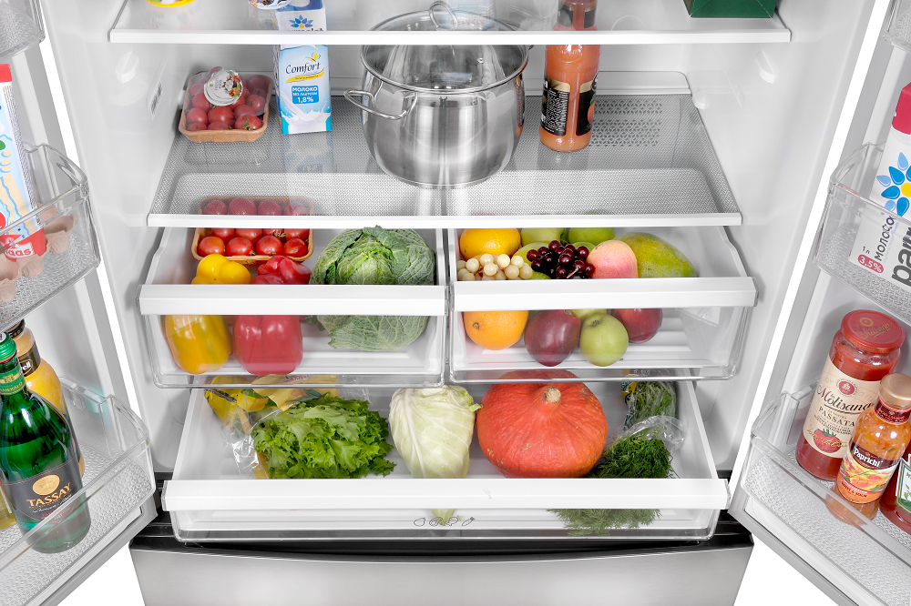 Холодильник GENCOOL GDM-717RR, бордовый, 600 литров, French Door