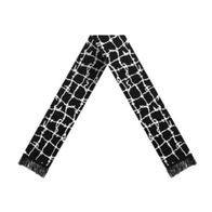 Шарф двусторонний ТАЙНА Колючка, черный/белый