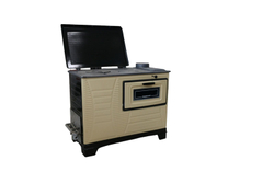 Печь отопительно-варочная Hosseven 4000  Беж. (с одной духовкой, c газовой горелкой и крышкой)