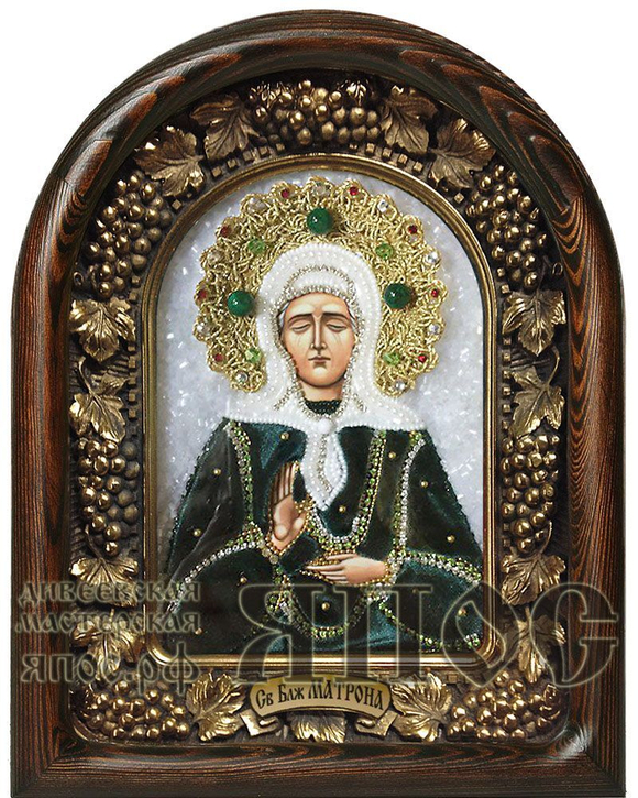 Икона Святая блаженная Матрона Московская бисер