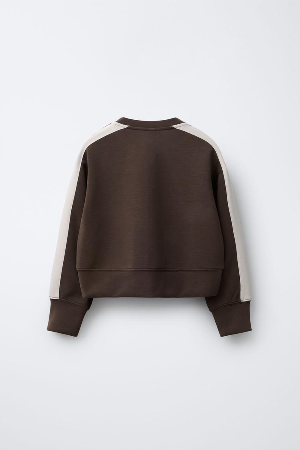 ZARA ТОЛСТОВКА С ПОЛОСАМИ ИЗ МОДАЛА, КОРИЧНЕВЫЙ