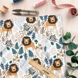 Ткань блэкаут львята в лесу