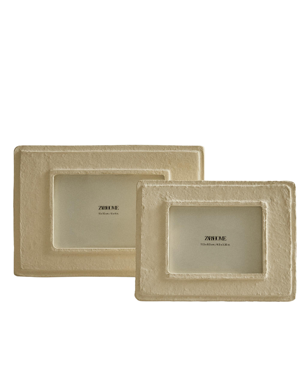 Zara Home Фоторамка из плетёной бумаги, цвет бежевый, 20 см