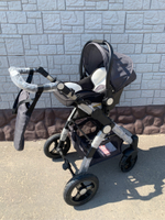 Коляска-трансформер 3в1 Luxmom 600G черный текстиль