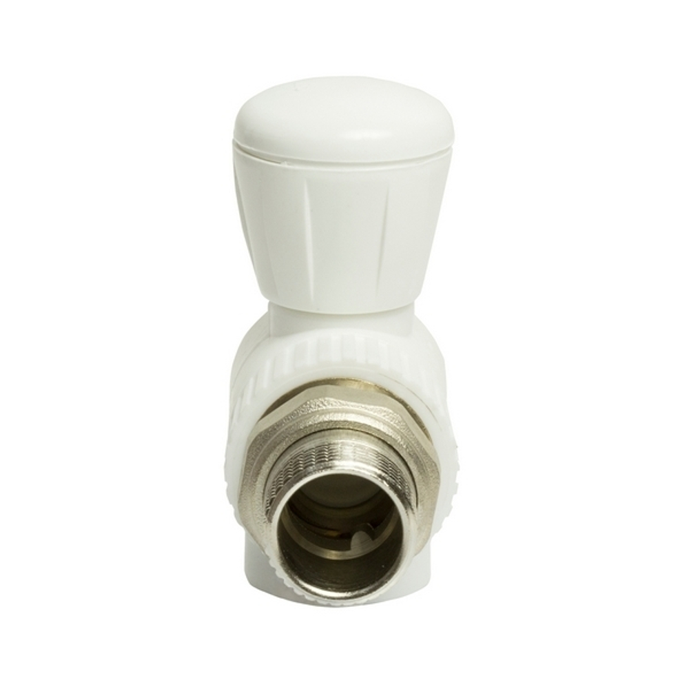 Кран американка шар 25-3/4'' угловой EVER® plast БЕЛЫЙ (Россия)