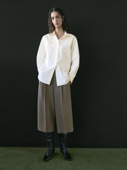 Massimo Dutti Рубашка из 100% хлопка с пуговицами, белый