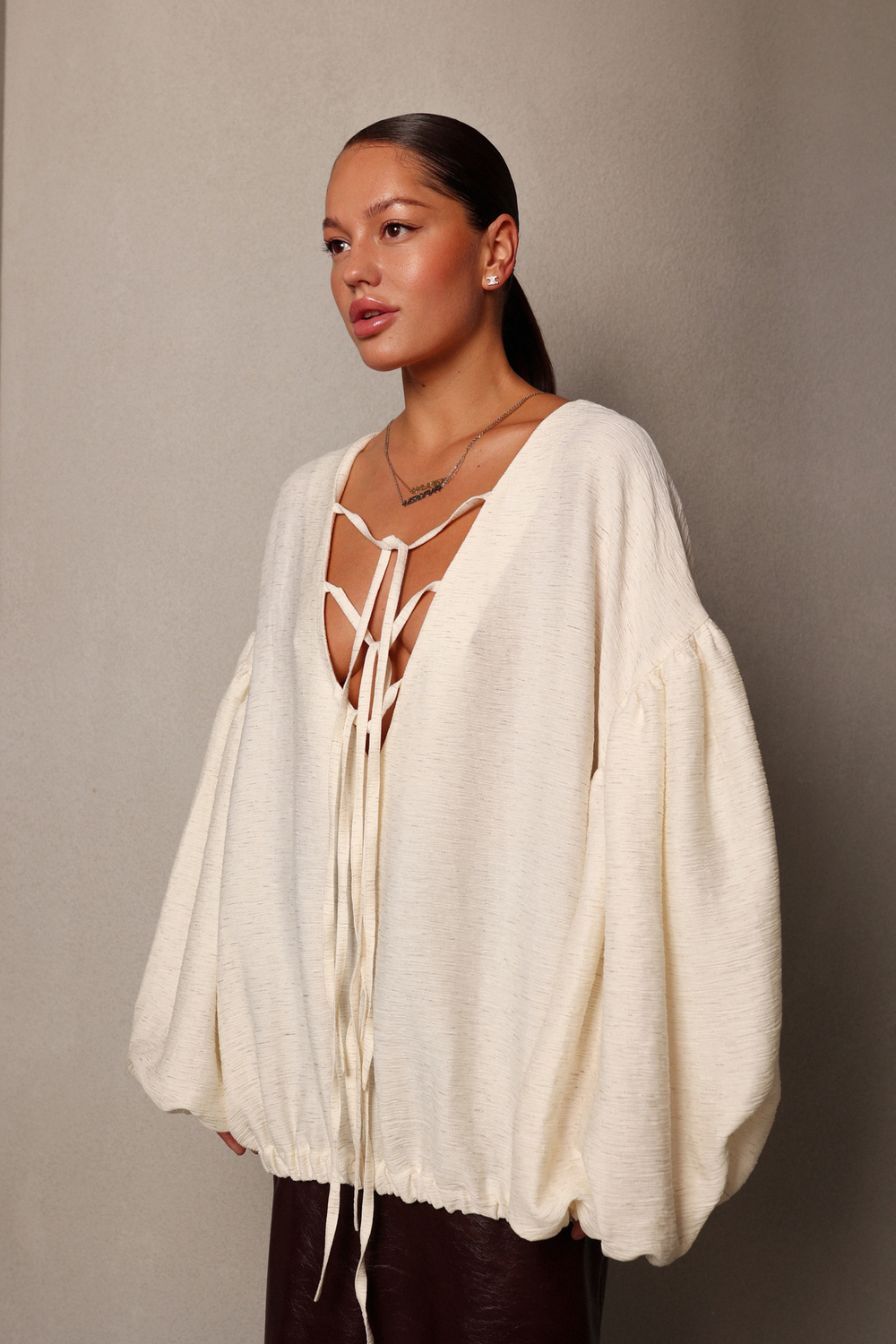 Блуза с завязками