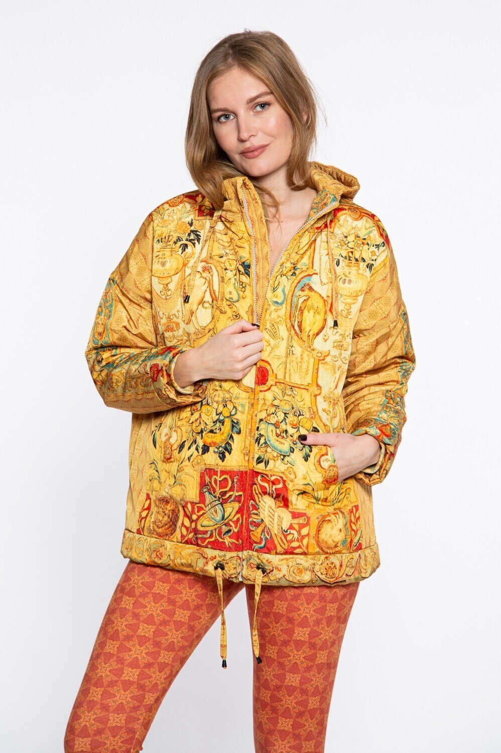 Куртка "Гротеск с птицами", по мотивам фламандской шпалеры 17 века из серии «Гротеск»