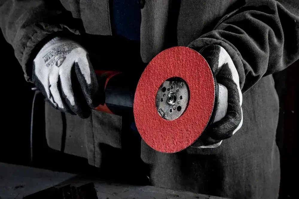 Фибровый шлифовальный круг по металлу DEBEVER 125 мм P80 (со шлицами), керамическое зерно, 5 шт