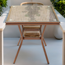 Стол квадратный из искусственного ротанга 70х70 БАМБУК «BAMBOO» арт.2012