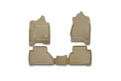 Коврики 3D в салон CADILLAC Escalade, 01/2015-, 4 шт. (полиуретан, бежевые) Element.CARCDL00001B