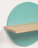 Полка Diti из массива натуральной сосны и бело-бирюзового МДФ 60 x 26 см FSC