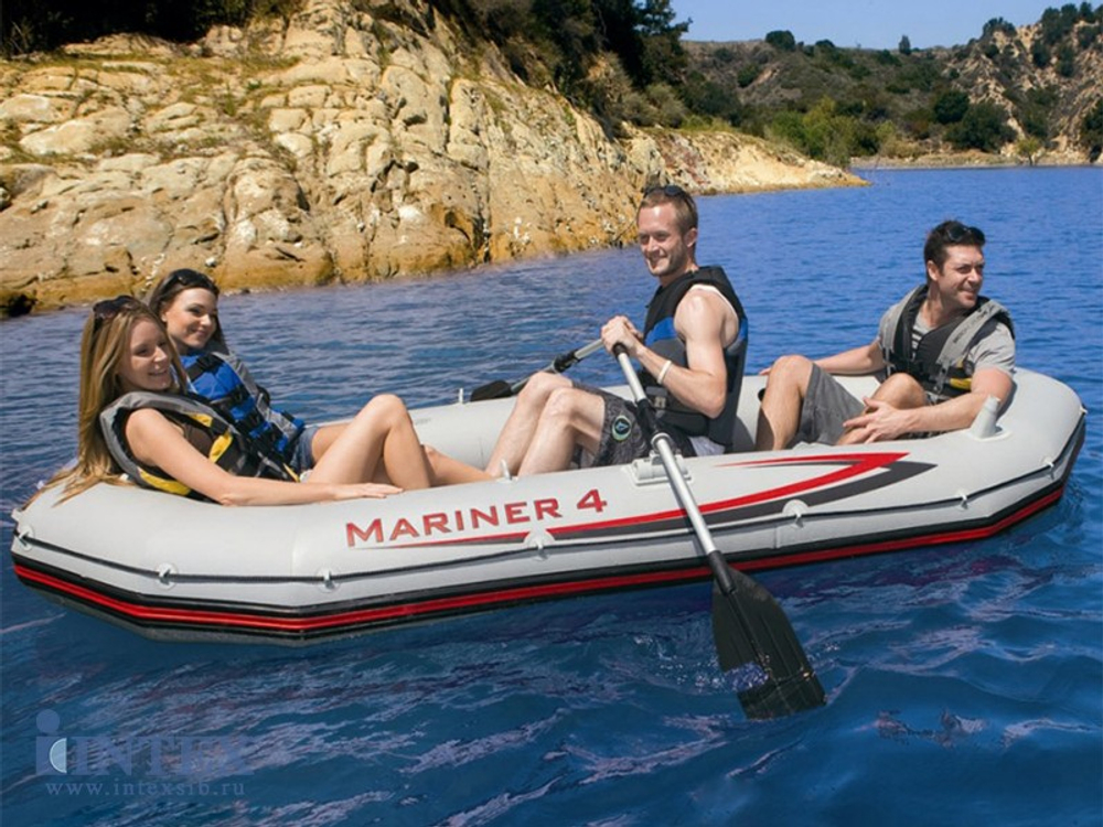 Четырехместная надувная лодка Mariner 4, до 400 кг.