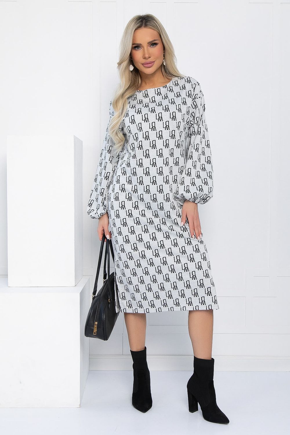 Платье Домино (светло-серое) П12763-18М LT Collection