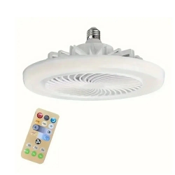 PKBFLOW Люстра вентилятор с подсветкой и дистанционным управлением E27 / потолочный светильник с вентилятором