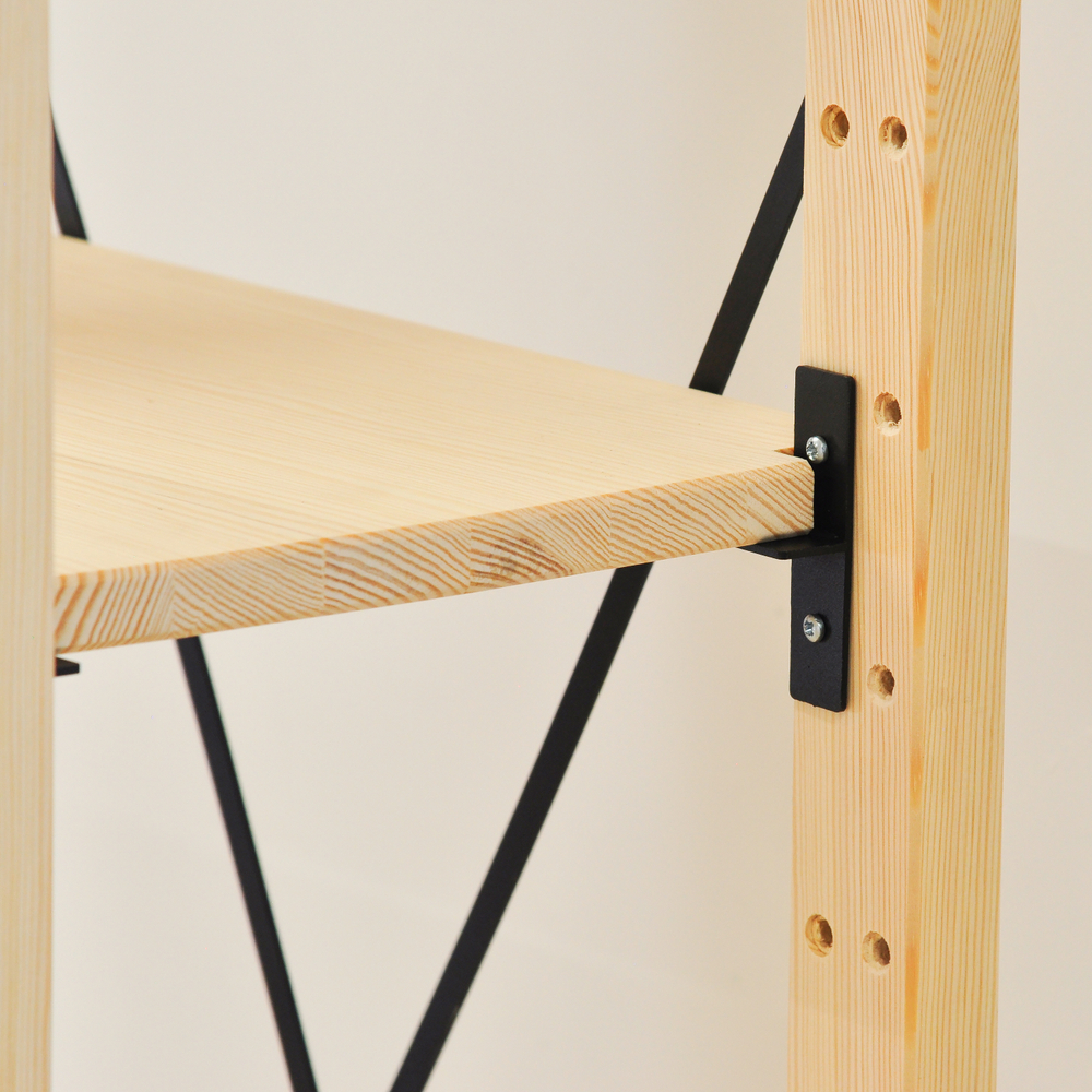 Стеллаж, 89х30х179, Ивари, деревянный, для игрушек и книг, напольный, Dipriz