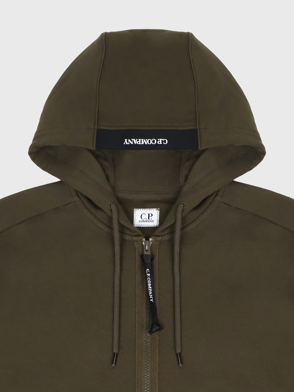 Худи на молнии C.P. Company Diagonal Raised Fleece Ivy Green