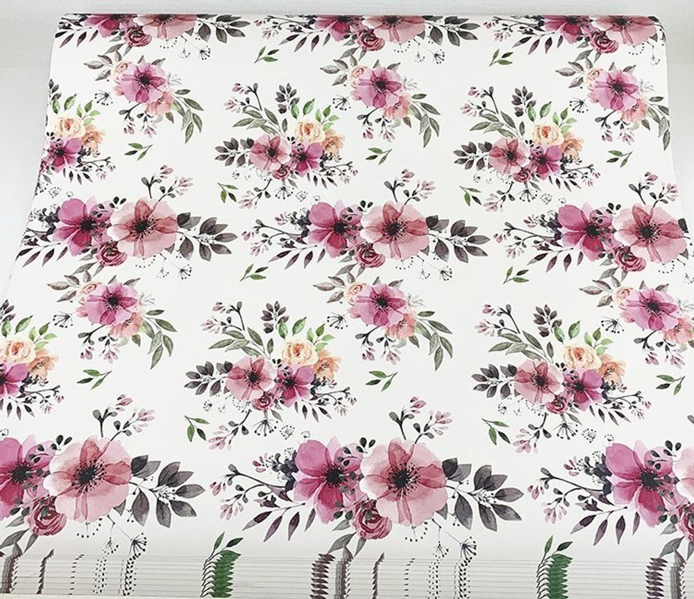 Упаковочная бумага (0,7*1 м) Шиповник, 10 шт.