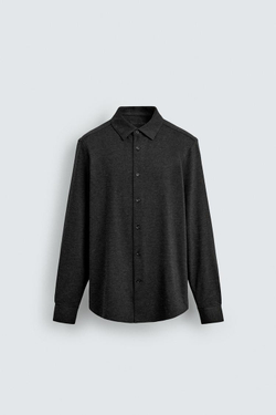 ZARA РУБАШКА ИЗ МЯГКОГО ХЛОПКА, РОЗОВАТО-КОРИЧНЕВЫЙ