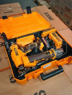 Акк. Фен + реноватор(МФИ)+ акб 2Ач+4Ач (P20S), ЗУ 2А (20В) , кейс INGCO COSLI230703 (с НДС)