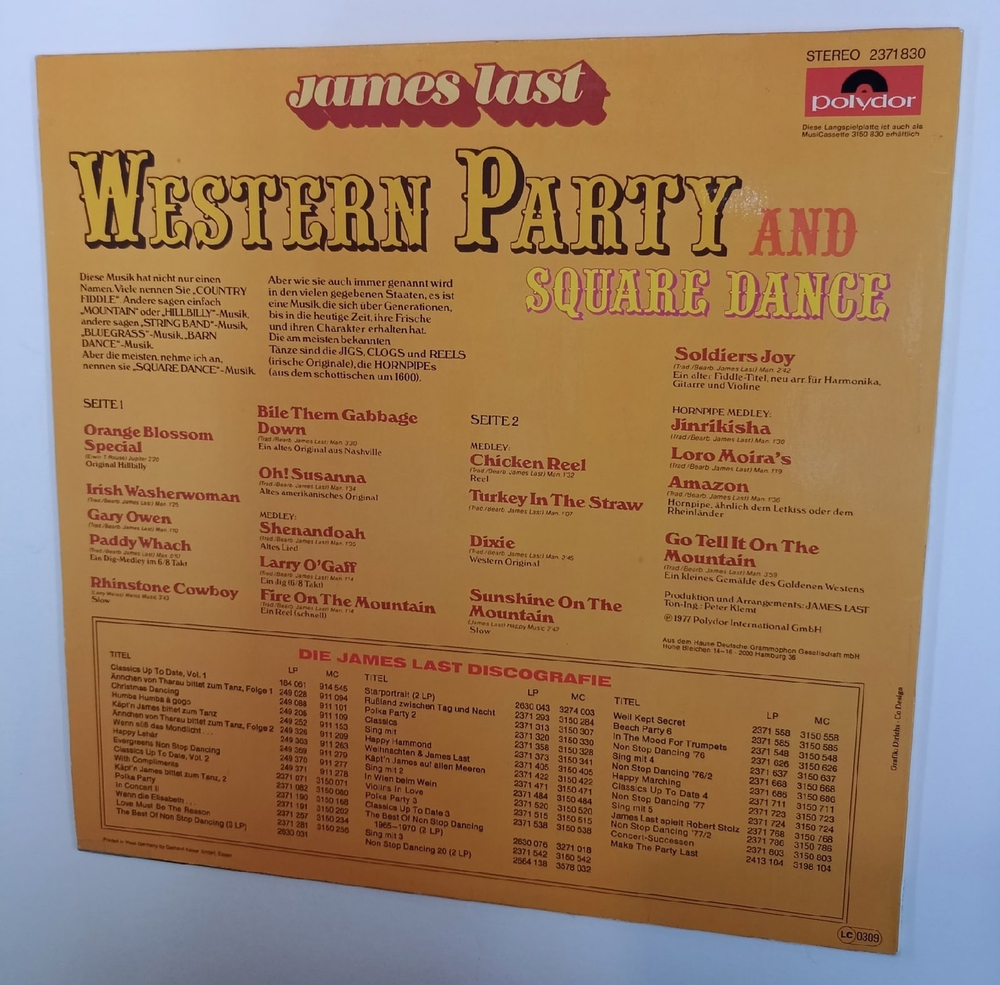 James Last Western Party And Square Dance (Germany 1977)