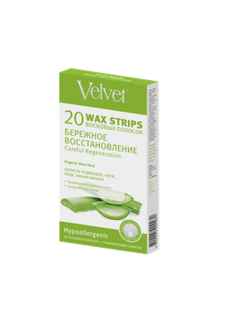 Velvet Восковые полоски для чувствительной кожи «Бережное восстановление»