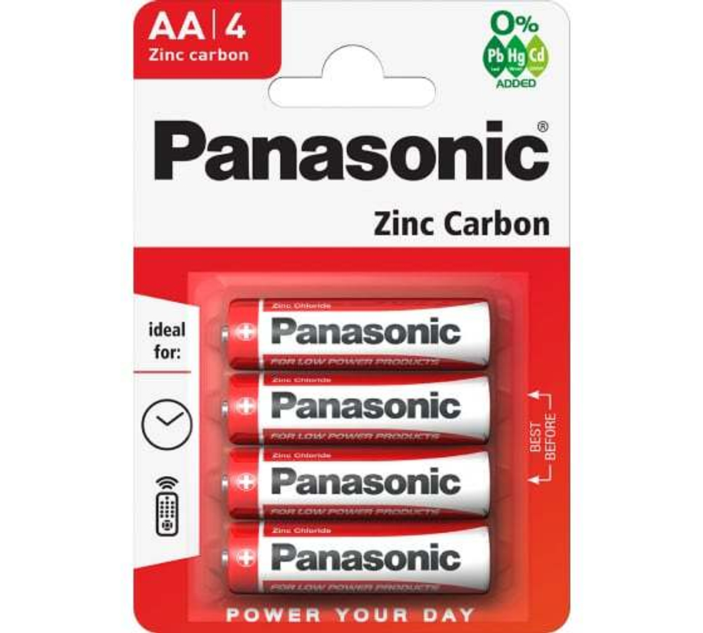 Элемент питания Panasonic R6 HD Zinc Carbon BP4 166
