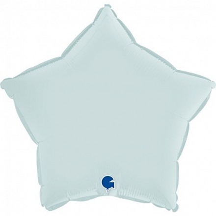 Г 18'' Звезда Голубой Сатин 40 см.