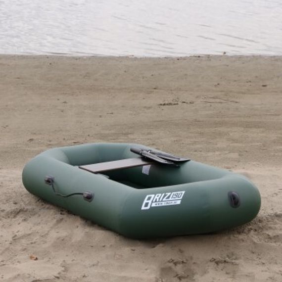 Лодка Тонар Бриз 190 (гребки + жесткое сиденье) зеленый