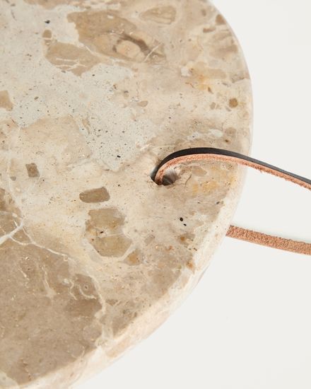 Сервировочная доска Orlina из бежевого мрамора 35 x 23 см