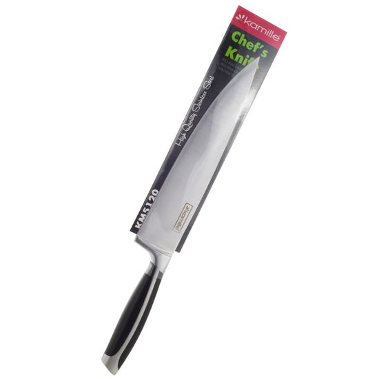 Нож кухонный "Шеф-повар" Kamille КМ-5120 (лезвие 20 см; рукоятка 13,5 см) из нержавеющей стали