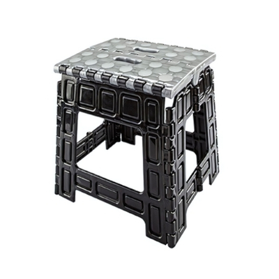 Табурет складной средний черный-серебро