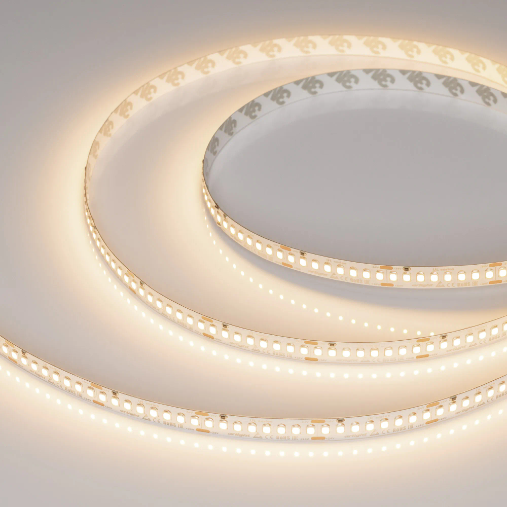 Светодиодная лента UL-A200-10mm 24V Warm3000 (20 W/m, IP20, 2835, 5m) (Arlight, высок.эфф.150 лм/Вт) 037224