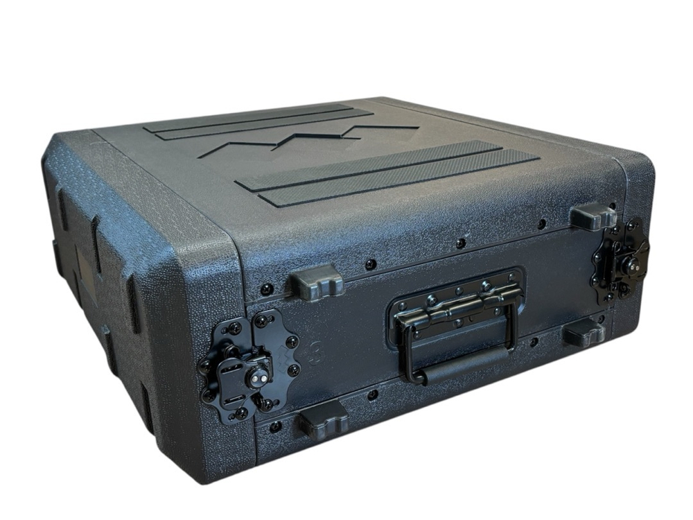 Короткий рэковый кейс 3 юнита 390мм LDPE +сумочка+ложемент в крышке| LDPE RACK3U390 | Внут. размеры 485*350*145мм