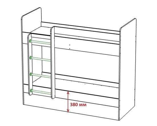 Кровать ОНТАРИО 1800-700 /1832*1604*852/ левая сосна астрид / серенити