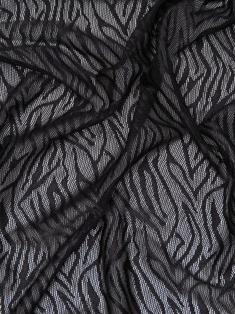 Сетка эластичная черная с принтом зебра НОВАЯ метражом