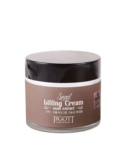JIGOTT - КРЕМ ДЛЯ ЛИЦА ПОДТЯГИВАЮЩИЙ С ЭКСТРАКТОМ СЛИЗИ УЛИТКИ SNAIL LIFTING CREAM, 70 ML