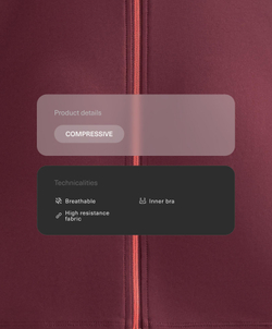 Oysho Топ Compressive на молнии, гранатовый