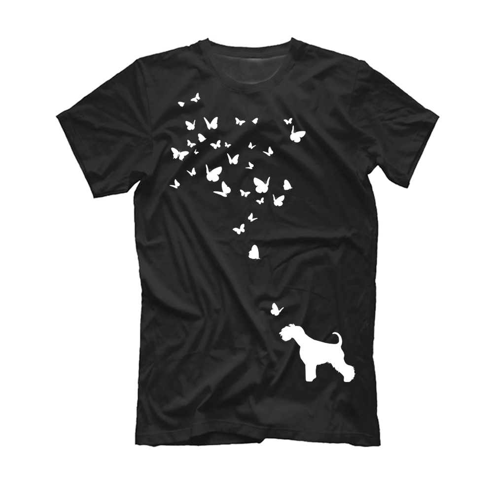 Футболка "Шнауцер и бабочки"