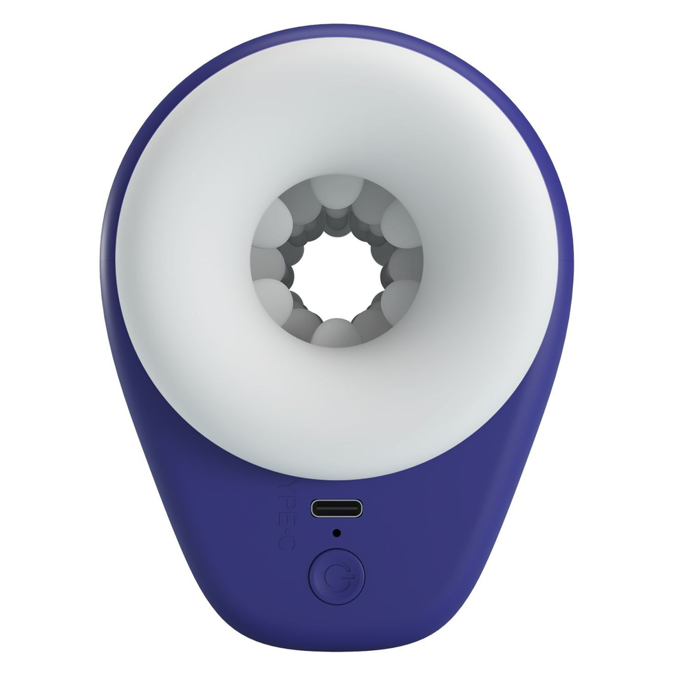 Синий автоматический вибромастурбатор Dj Lady (Цвет: синий)